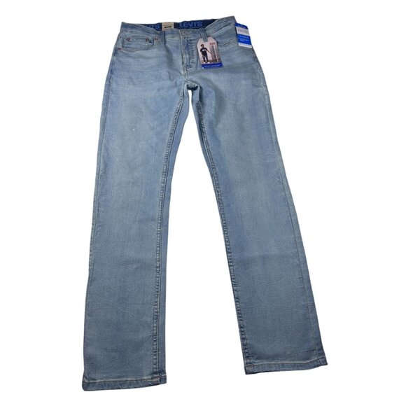 Levi's 502 Regular Taper Stretch Jeans Boys Size 16 REG 28x30 Light Blue Flaw - Picture 1 of 10